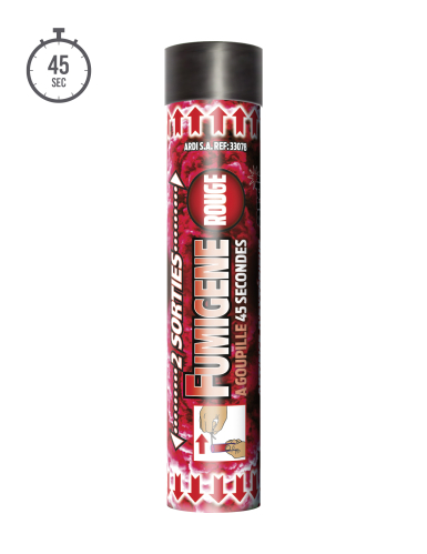 Fumigène à goupille double sorties rouge