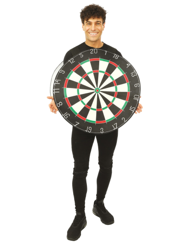 Déguisement cible de fléchettes avec 3 balles scratch adulte