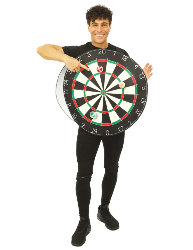 Déguisement cible de fléchettes avec 3 balles scratch adulte