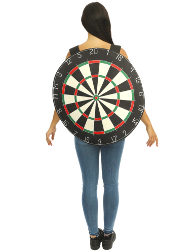 Déguisement cible de fléchettes avec 3 balles scratch adulte