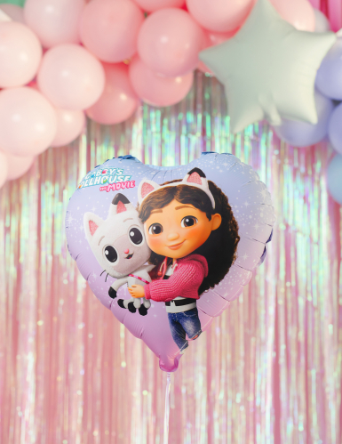 Ballon aluminium Cœur Gabby et la maison magique™ 35 cm