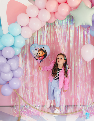 Ballon aluminium Cœur Gabby et la maison magique™ 35 cm