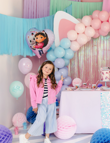 Ballon aluminium Cœur Gabby et la maison magique™ 35 cm