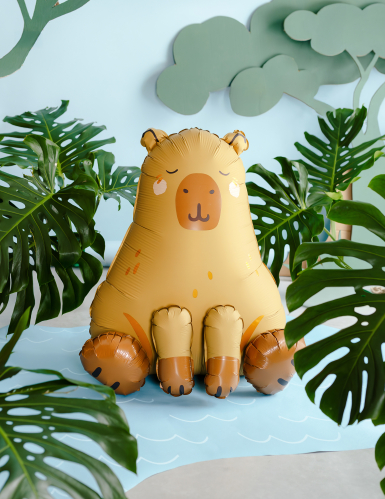 Ballon aluminium Capybara 63 x 80 cm