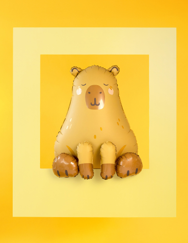 Ballon aluminium Capybara 63 x 80 cm