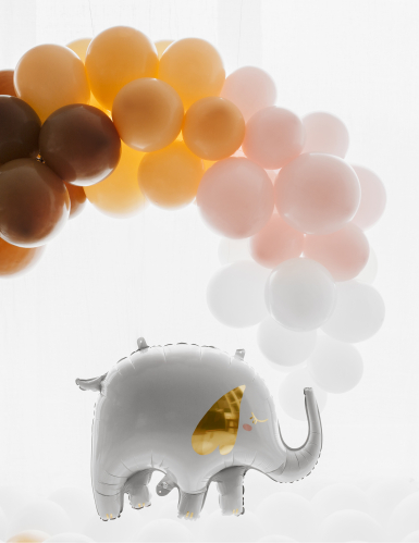 Ballon aluminium Elephant blanc 83 x 58 cm