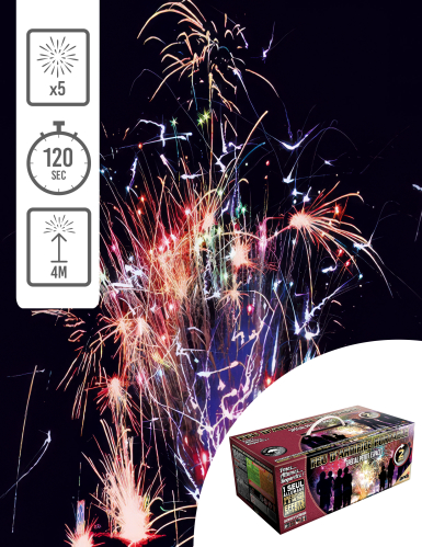 Feu d'artifice Portable® de proximité, 5 effets, 2 min