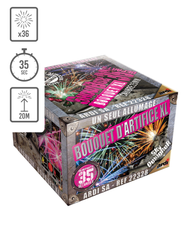 Feu d'artifice Showbox® bouquet XL, 36 tirs, 35 secondes