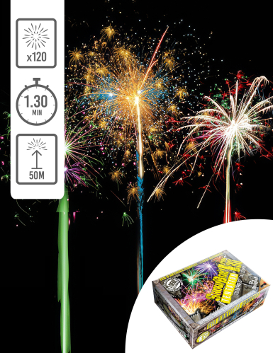 Feu d'artifice Showbox® Tentation®, 120 tirs 90 sec