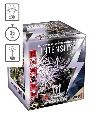 Feu d'artifice compact fire Power® Intensity®, 30 tirs, 35 secondes