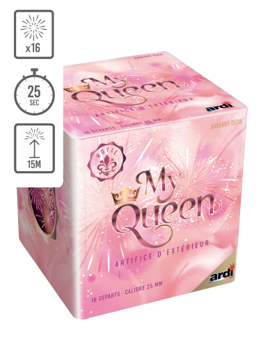 Feu d'artifice compact My Queen®, 16 tirs, 25 secondes