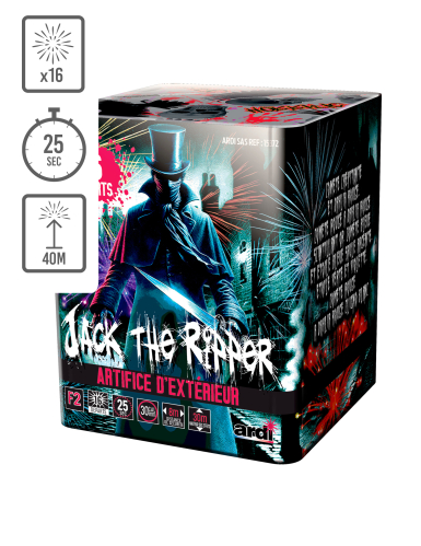 Feu d'artifice compact Horrific® Jack the Ripper®, 16 tirs, 25 secondes