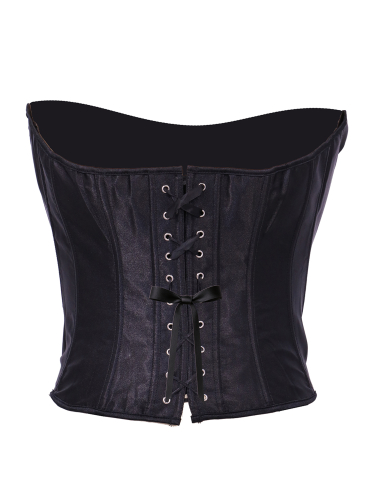 Corset noir à laçage femme