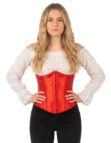 Corset court rouge femme