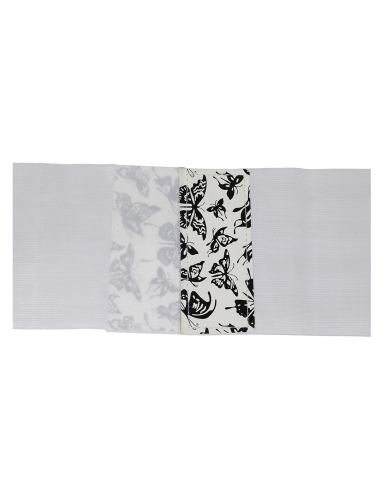 Corset élastique blanc motif papillon