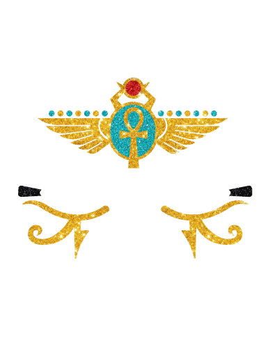 Tatouages pailletés reine d'Egypte