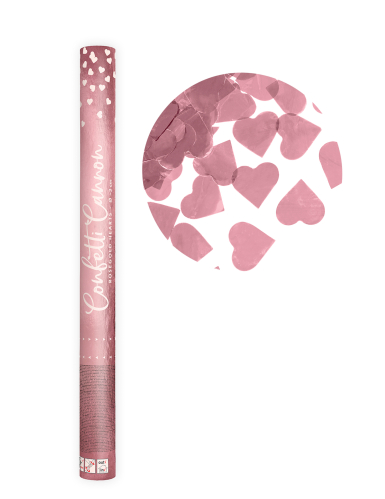 Canon à confettis coeur rose gold 60 cm