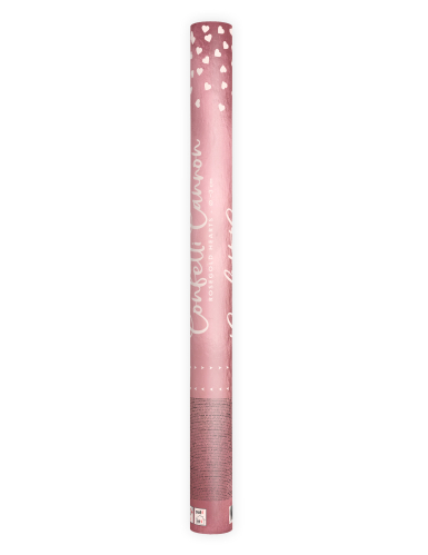 Canon à confettis coeur rose gold 60 cm