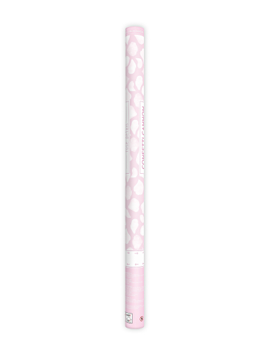 Canon à confettis pétales blanc 80 cm