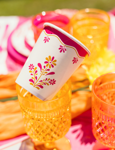 8 Gobelets en carton Pink Limonade 255 ml