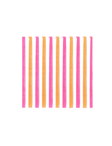 20 Petites serviettes à cocktail en papier Pink Limonade 24 x 24 cm
