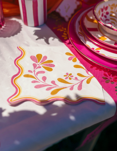 16 serviettes en papier Pink Limonade 33 x 33 cm