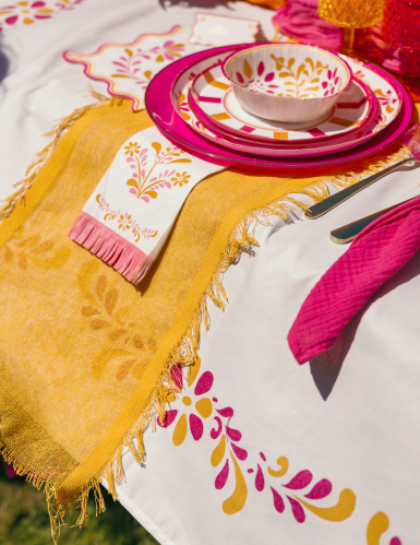 Nappe en tissu Pink Limonade 140 x 240 cm