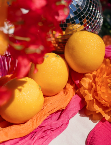3 Oranges artificielles déco 8 cm