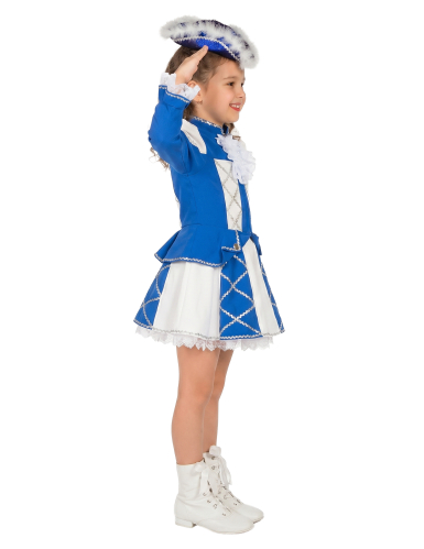 Déguisement Majorette bleue luxe fille