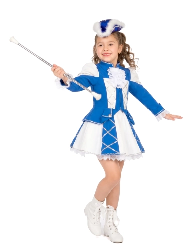 Déguisement Majorette bleue luxe fille