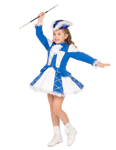 Déguisement Majorette bleue luxe fille