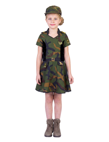 Déguisement Soldat robe fille