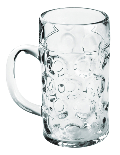 Chope à bière plastique transparente 50 cl