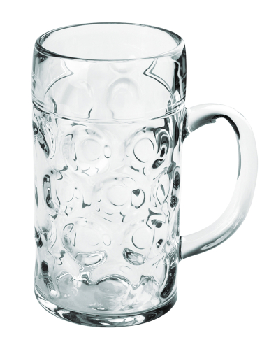 Chope à bière plastique transparente 1 L