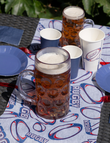 Chope à bière plastique transparente 1 L