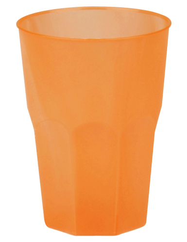 Gobelet plastique givré orange 42 cl