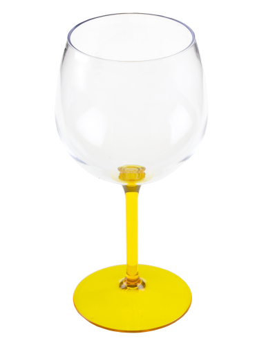 Verre ballon cocktail plastique jaune 58,2 cl