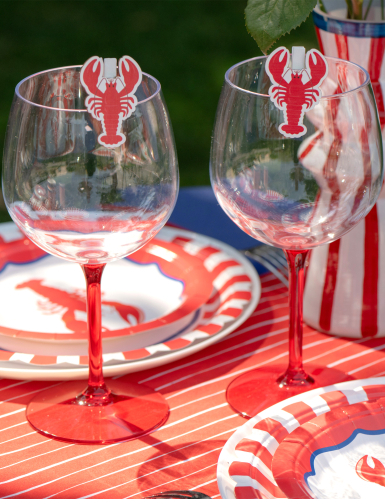 Verre ballon cocktail plastique rouge 58,2 cl