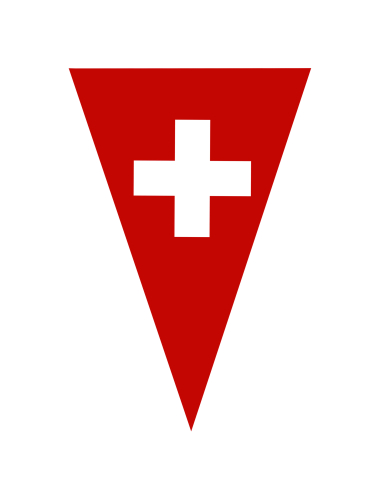 Guirlande fanions drapeau Suisse 5 m