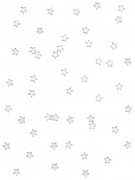 48 étoiles miroir argentées 1 cm confettis de table