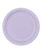 16 grandes assiettes en carton lavande 21.9 cm pour table