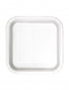 16 petites assiettes en carton blanches carrées 18 cm