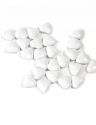 Dragées mini coeur chocolat couleur blanc 250 gr mariage communion