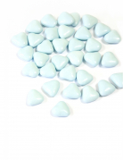 Dragées mini coeur chocolat couleur bleu clair 250 gr pour communion