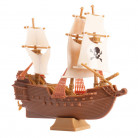 Décoration bateau pirate en plastique pour gâteau