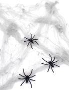 Toile d'araignée blanche avec araignées 20 g Halloween