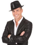 Chapeau pailleté noir adulte