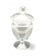Mini bonbonnière confiseur sur pied 12 cm en verre