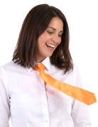 Cravate orange adulte
