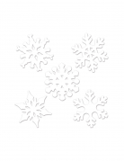 10 flocons de neige blanc en carton 10 cm, décoration de Noël